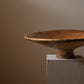 Large terracotta serving dish with foot