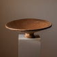 Large terracotta serving dish with foot