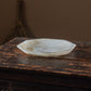 Medium octagonal white agate plate