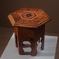 Vintage thuya marquetry accent table (small)
