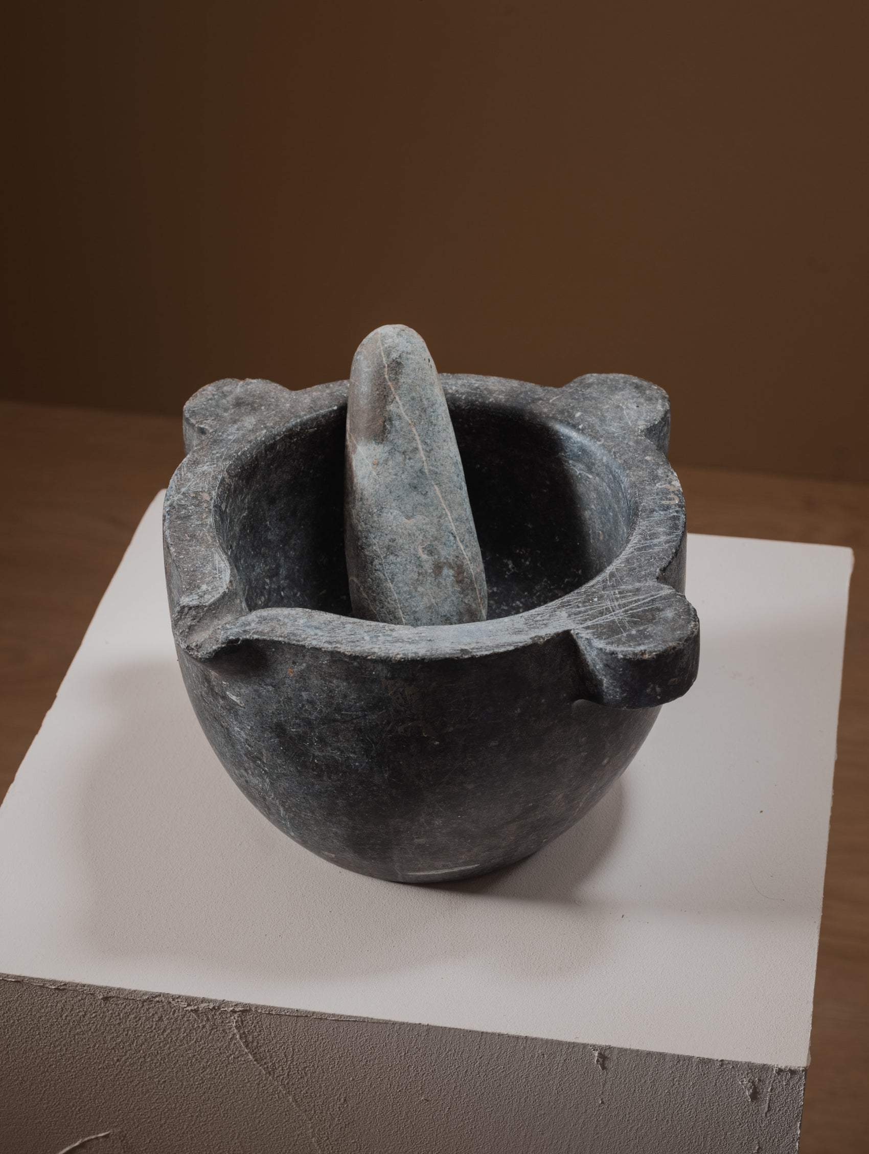 Large marble pestle and mortar