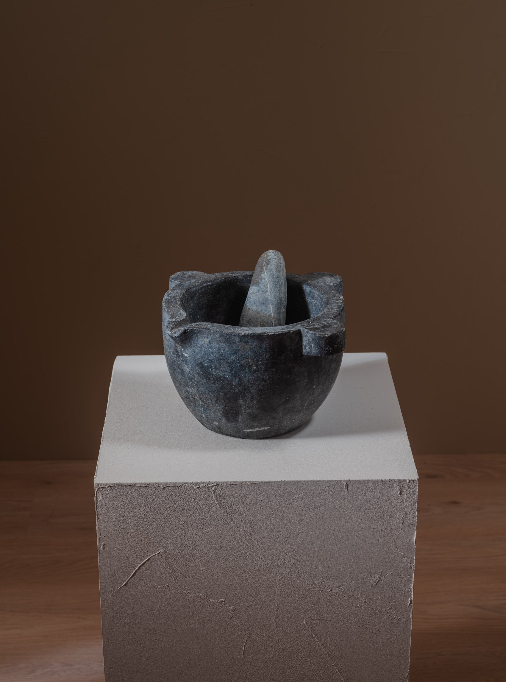 Large marble pestle and mortar