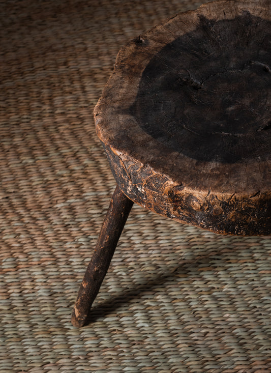 Primitive leatherworking stool