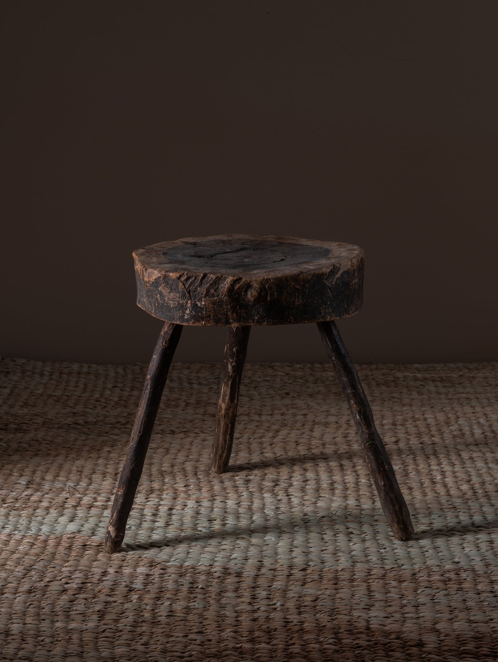 Primitive leatherworking stool