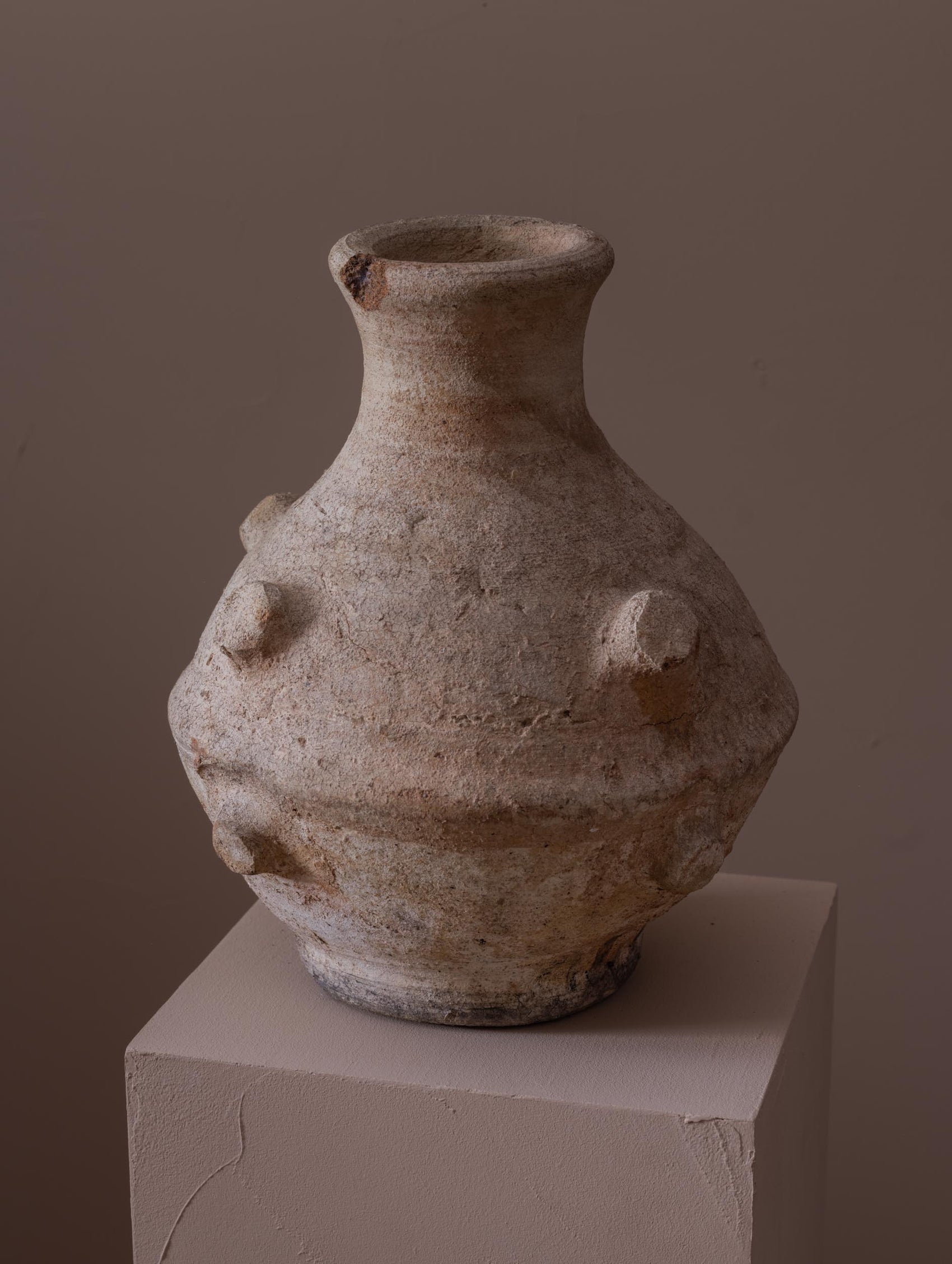 Vintage unglazed Tamegrout ceramic vase