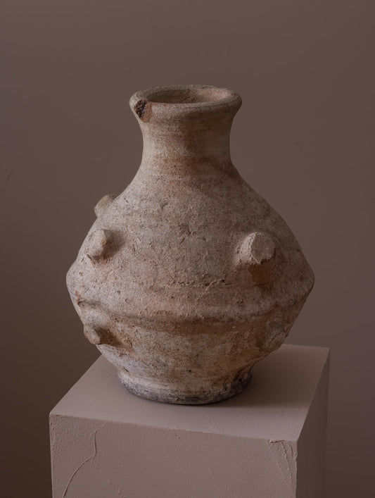 Vintage unglazed Tamegrout ceramic vase