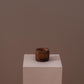 Small fluted wooden cup carved by hand
