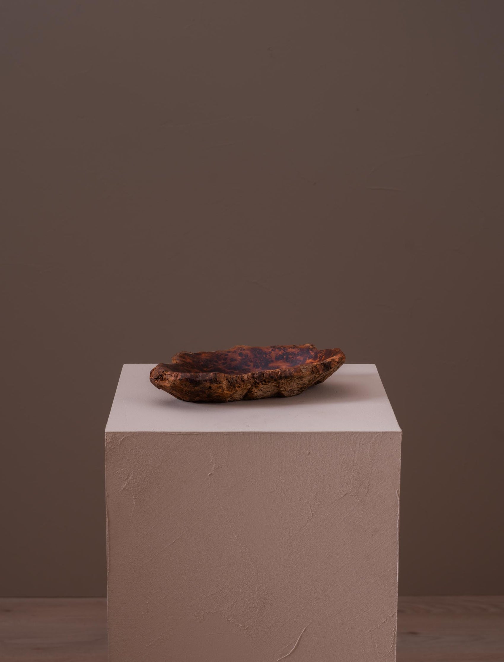 Shallow thuya burl dish