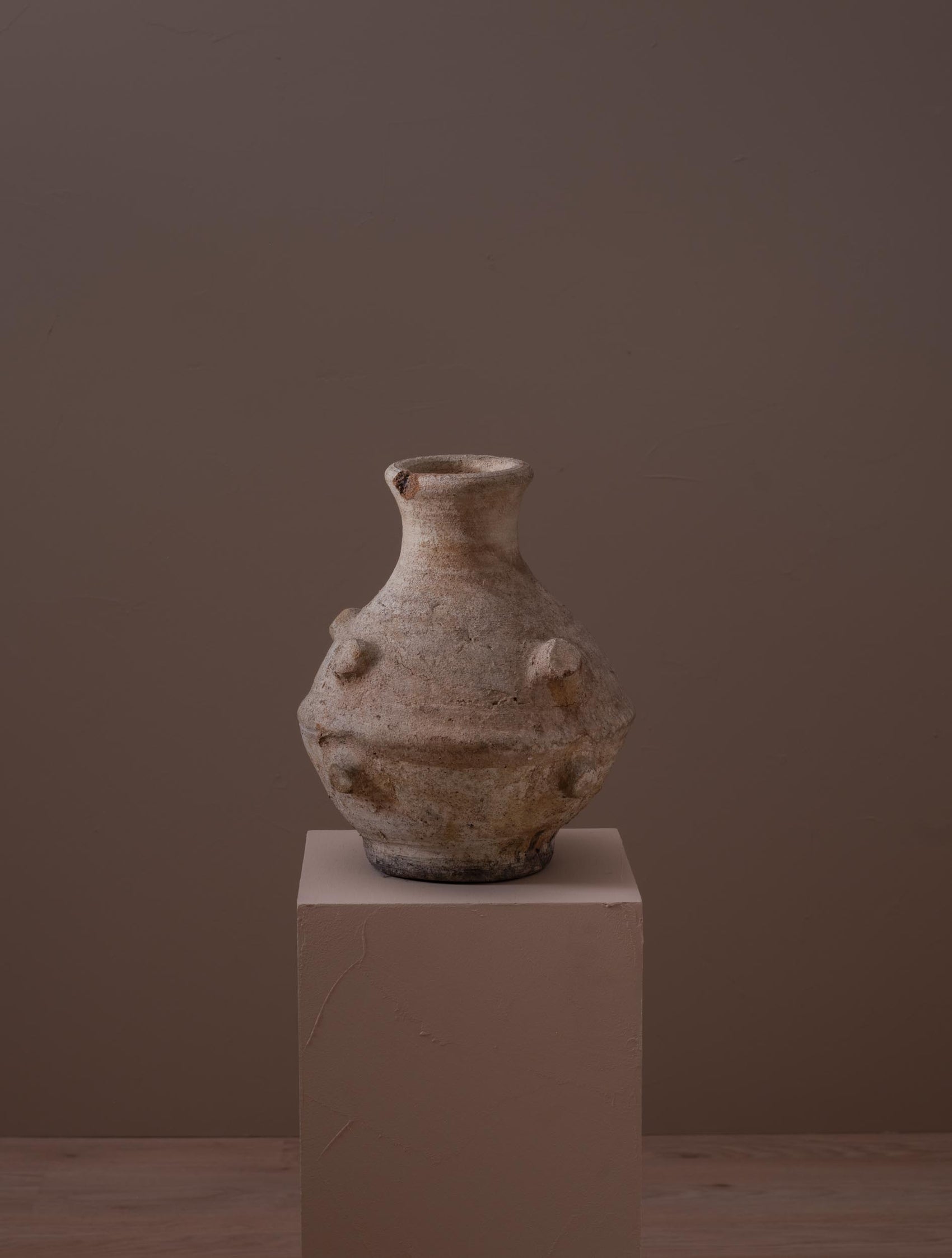 Vintage unglazed Tamegrout ceramic vase